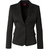 HUGO HUGOtil kvinder. 50516131 Aredana blazer sort (40), Casual, Party, Syntetisk, Klassisk