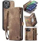CASEME iPhone 16 008 2-i-1 Multifunktionel Pung - Brun