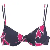 LASCANA Bikinioverdel navy / pink / hvid