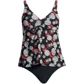 LASCANA Tankini rød / sort / hvid