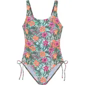 Venice beach Badedragt lyseblå / grøn / orange / pink
