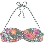Venice beach Bikinioverdel pastelgrøn / orange / pink / hvid