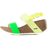 Bayton Sandaler med rem 'Selene' neongul / lysegul / neongrøn / hvid