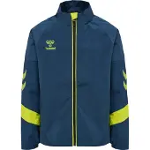 Hummel Lead Træningsjakke - Navy/Grøn Børn, størrelse 176 cm