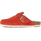 Bayton Pantoletter 'MILKY' brun / guld
