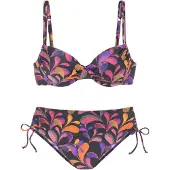 Vivance Bikini violetblå / mørkeorange / pink / sort
