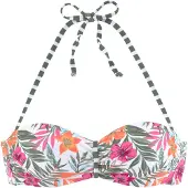 Venice beach Bikinioverdel oliven / orange / pink / hvid