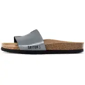 Bayton Pantoletter 'Djilian' brun / sort / sølv