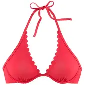 LASCANA Bikinioverdel 'Scallop' grenadine