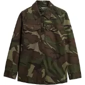 Superdry Superdrytil kvinder. W4010424A Grøn militær overtrøje (S), Casual, Camouflage, Bomuld, Lange ærmer