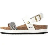 Bayton Sandaler med rem 'Almeria' beige / blå / hvid