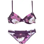 LASCANA Bikini lilla / brombær / hvid