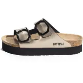Bayton Pantoletter 'Japet' guld / sort