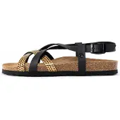 Bayton Sandaler 'Kari' brun / guld / sort