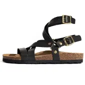 Bayton Sandaler med rem 'Armidale' guld / sort