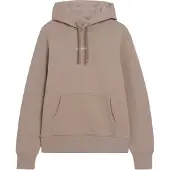 Superdry Superdrytil mænd. M2013518A Løstsiddende sweatshirt med hætte og beige mikrotryk med mikrologo (M), Casual, Sport, Bomuld