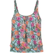 Venice beach Tankini-overdel 'Summer' aqua / khaki / orange / pink