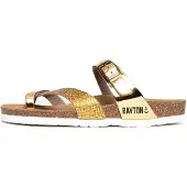 Bayton Pantoletter 'Diane' guld / sort