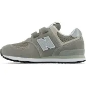 New Balance New Balanceunisex til børn. PV574V1 Sneakers i læder 574 Core Hook & Loop grøn (34.5 W), Fast, Velcro, Casual, børnetøj
