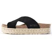 Bayton Pantoletter 'Penelope' beige / sort