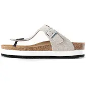 Bayton Pantoletter 'Asturias' lysebeige / sølv