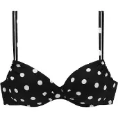 LASCANA Bikinioverdel sort / hvid