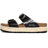 Bayton Pantoletter 'Alcee' beige / sort