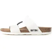 Bayton Pantoletter 'Navia' sort / hvid