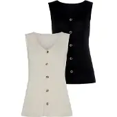 LASCANA Overdel beige / sort