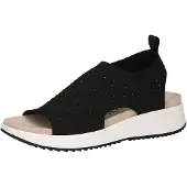 Caprice Sandal, black, made of Textiles without heel, Size 38