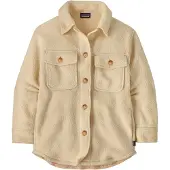 Patagonia - Mærker - W's Retro Pile Shacket Natural til UnisexUld - Størrelse L - Beige