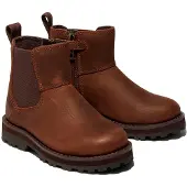 Timberland Timberlandunisex til børn. TB0A28NR9311 Courma Kid Mid chelsea ankelstøvler i brunt læder (23), Fast, Lynlås, Casual, børnetøj