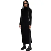 G-Star Velvet Slit Lang Kjole Med Lange ærmer