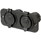 Talamex Dobbelt Indmuringsramme Med Usb 2.4a Og Standard Stikkontakt