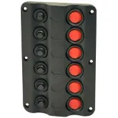 Euromarine Elektrisk Panel Med 6 Afbrydere