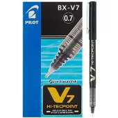 Pilot BX-V7-B Hi-Tecpoint rullekuglepen 0,7 mm spids - sort ?ske med 12 stk.