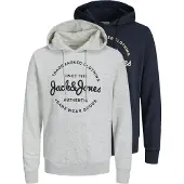 Jack & Jones Sweatshirt 'JJForest' navy / gul / grå-meleret