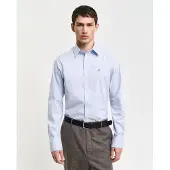 Gant Ganttil mænd. 3240171 Slim Fit Poplin Stretch Poplin skjorte blå (S), Casual, Bomuld, Lange ærmer