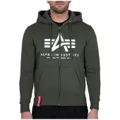 Alpha industries Sweatjakke oliven / hvid