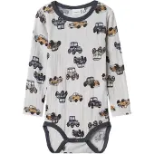 Name it Body l/æ - Uld - Noos - NmmWang - Gray Dawn m. Biler - - 2 år (92) - Body L/Æ