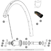 Mavic Ksyrium Pro Carbon Sl Tubular Disc Forhjulsfælg