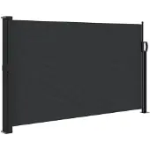 vidaXL sidemarkise 120x500 cm sammenrullelig sort