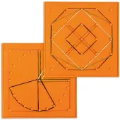 Miniland Sæt Med 6 Farvede Geobrætter 15 Cm