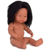 Miniland Latinamerikansk Babydukke Med Downs Syndrom 38 Cm