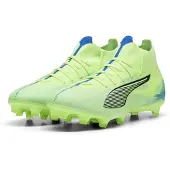 Puma Ultra 5 Match + FG/AG Lights Out - Grøn/Hvid/Blå, størrelse 44