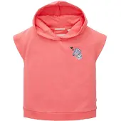 Tom Tailor Printed Sleeveless Hoody Hættetrøje