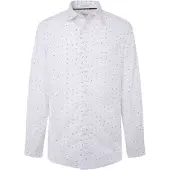 Pepe Jeans Pepe Jeanstil mænd. PM308718 Meir-skjorte hvid (L), Casual, Lange ærmer, Økologisk bomuld, Bæredygtig