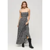 Superdry Sheered Back ærmeløs Lang Kjole