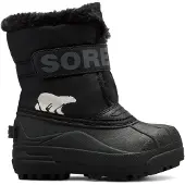 Sorel - Afterski - Childrens Snow Commander Boot Black Charcoal til UnisexUld - Størrelse 12,5 US - Sort