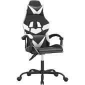 vidaXL gamingstol kunstlæder sort og hvid